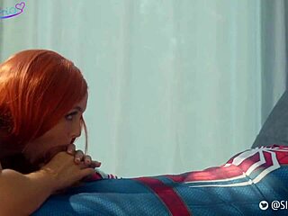 Spider-Man cosplay turns into steamy homemade sex with Sia Siberia at home. Who knew heroes get wild?