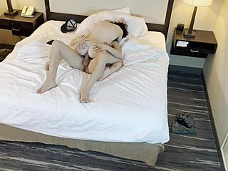 petite beauty rides gently in cowgirl position