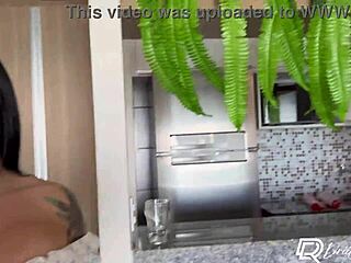 Naughty Latina Employee Fucks Boss Hard On Kitchen Sink