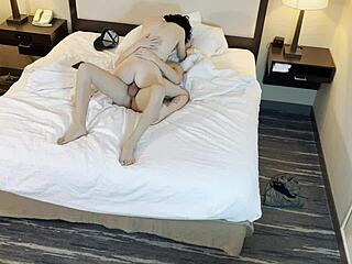 petite beauty rides gently in cowgirl position