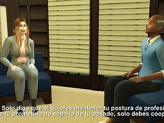 Grandfather screws girlfriend in cowgirl riding after blowjob cheating game