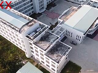 Naughty big ass ebony students get special sex lessons