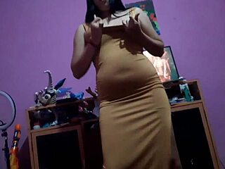 Pretty 18-year-old sensually undresses and touches herself