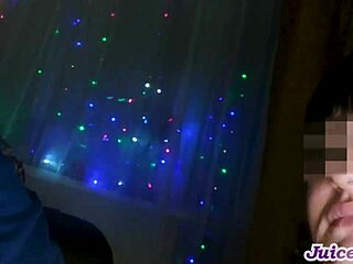 In this amateur couple scene, the brunette cumslut sucks cock deeply, swallows cum, and plays with jizz