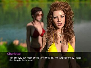 Hot Brunette Flirts With AV In Erotic Game