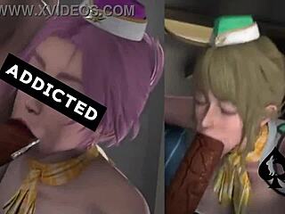 Interracial sex in anime and 3D porn video