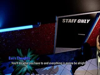 Stripper gives blowjob in night club game