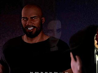 Stripper gives blowjob in night club game