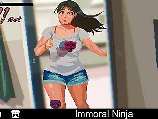 2D erotic ninja game with hack and slash elements