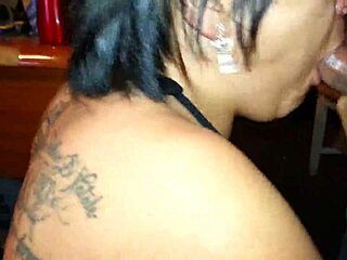 My ex girlfriend performs oral and receives cum on mouth, face, and tits