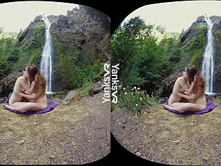 Beautiful lesbian Sierra in VR, sensual self-pleasure experience