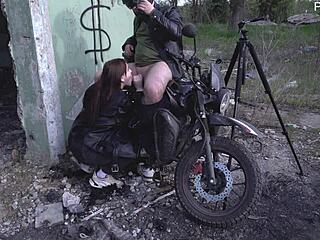 A sexy woman in her prime enjoys riding motorcycles and having sex with men with large penises