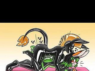 Femboy Furry Troie Dominano in Gioco Fantasy Selvaggio