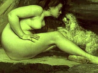 Retro vintage erotické kreslené obrázky s antickými anime hentai scénami