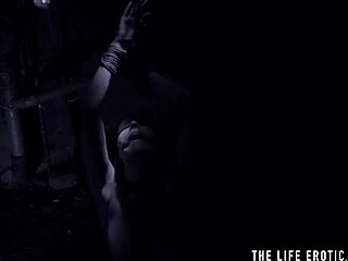 athletic brunette takes a break to masturbate in the boxing gym