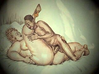 Retro Vintage Erotic Cartoon Drawings Featuring Antique Anime Hentai Scenes