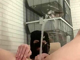 Horny Piss Play on Sofa with Tattoo