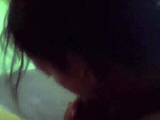 after making love, she gives blowjob and footjob leading to cumshot