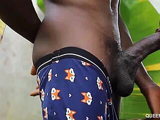 big black african girl says she loves fucking outdoors with her big ass getting creampied