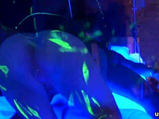 Sexy brunette MILF Audrey Bitoni fingers and rides her shaved pussy with a huge cock.