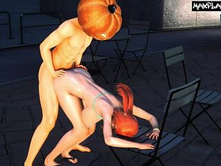 Nami's wild and uninhibited sexual experience in an animated movie