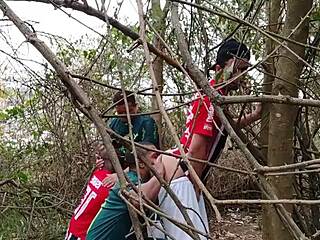 Chubby Guys Having Intense Anal Sex In The Woods