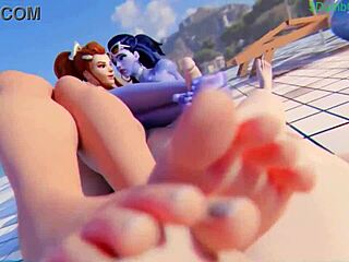 Yo, check this Overwatch footfetish hentai comp!