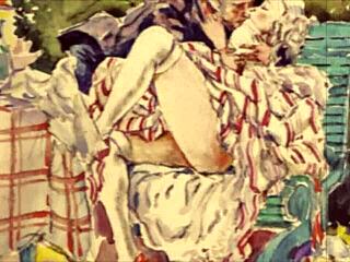 Vintage Hentai Cartoon Erotic Illustration Intense