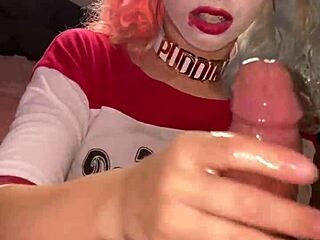 Blonde Teen Harley Quinn Rides Monster Black Cock