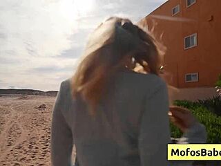 Blonde cutie Sahara Skye sucks in car with Charles Dera