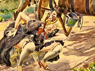 Vintage Hentai Cartoon Erotic Illustration Intense