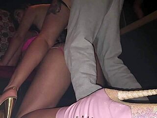 Client fucks us in club corner