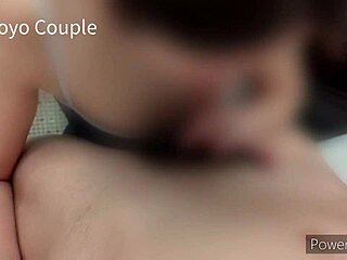 wife cosplays in school swimsuit for young man