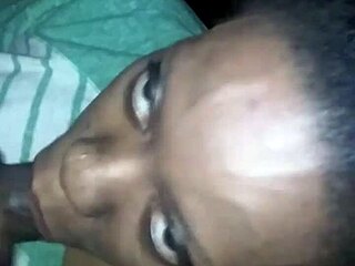 Louisville ebony thot sucks massive black cock