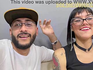 Beautiful Tattooed Girl Suggestively Starts Porn Career With Deepthroat And Facial.