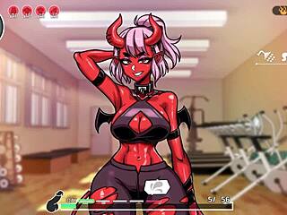 Succubus Gives Blowjob In Lewd Gym On First Day?