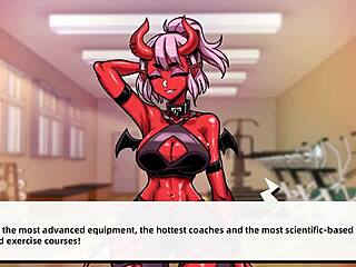 Succubus Gives Blowjob In Lewd Gym On First Day?