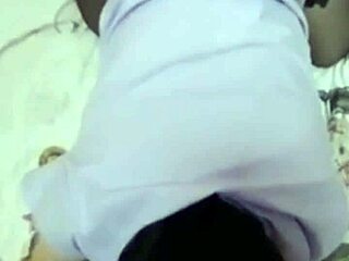 New girlfriend in black stockings looks so tempting