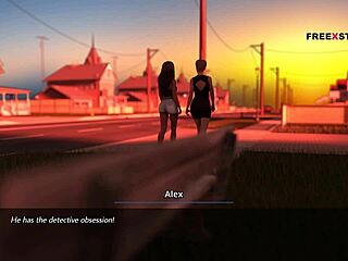 alex intensely fingers latisha's ass in 3d game