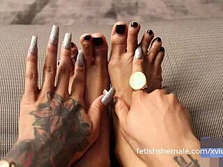 Beautiful shemale feet compilation for foot fetishists