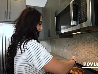 Alexa Payne's taboo step mom seduction in the kitchen