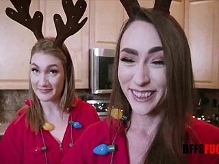 Best friends gangbang blonde at christmas
