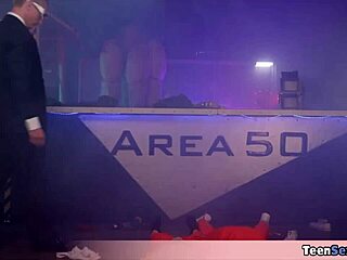 Busty Milfs Blowjob Horny Scientist in FFM Threesome