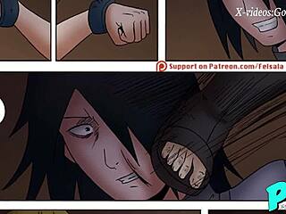 Cosplay sex scene with Sasuke and Hinata from Naruto in the style of Among Us
