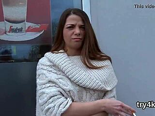 sweet cutie blows penis in pov and gets soft vagina nailed