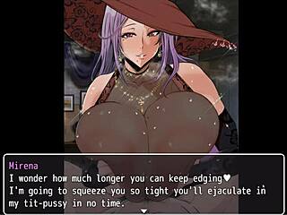 Mirena's Manor hentai titjob with massive witch boobs in bath