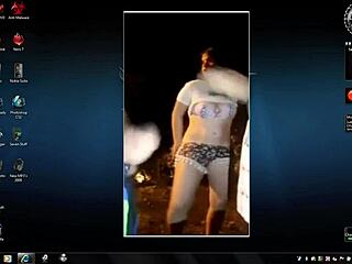 Girlfriend Cheats on Webcam Vacation with Friend's Anal Blowjob