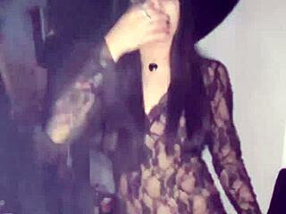 Pretty Brunette Cheats On Boyfriend At Costume Party