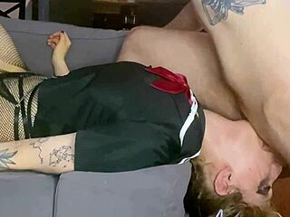 petite goth teen gets throat fucked