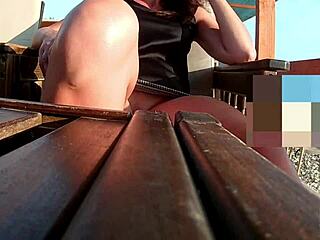 adrenaline without panties in public flashing skirt